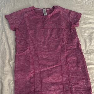 Pink Short Sleeve Athletic Top